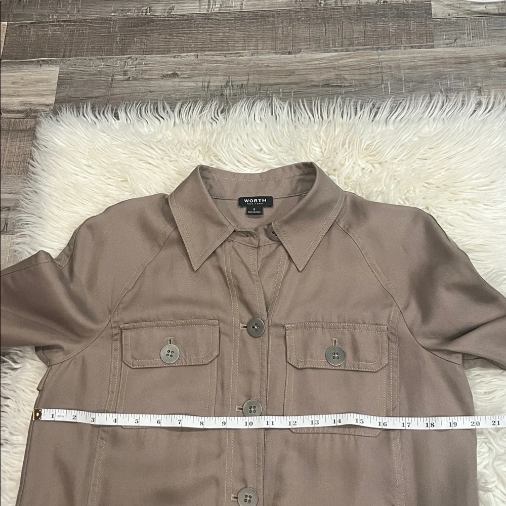 WORTH utility top shacket shirt jacket S